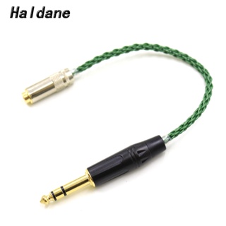 Haldane HIFI 26AWGx8 OCC สายเคเบิลอะแดปเตอร์ ตัวผู้ 1/4 6.35 มม. TRS 3 เสา เป็นตัวเมีย 4.4 มม. สําหรับเครื่องขยายเสียง หูฟัง