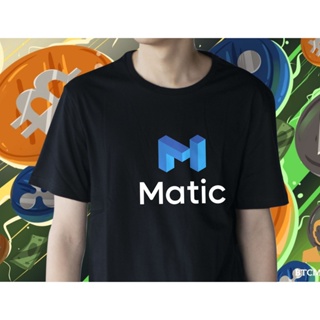 เสื้อยืด matic coin bitcoin  Crypto คริปโต  Cotton Comb 30 พรีเมี่ยม แบรนด์ IDEA T-SHIRTS_05