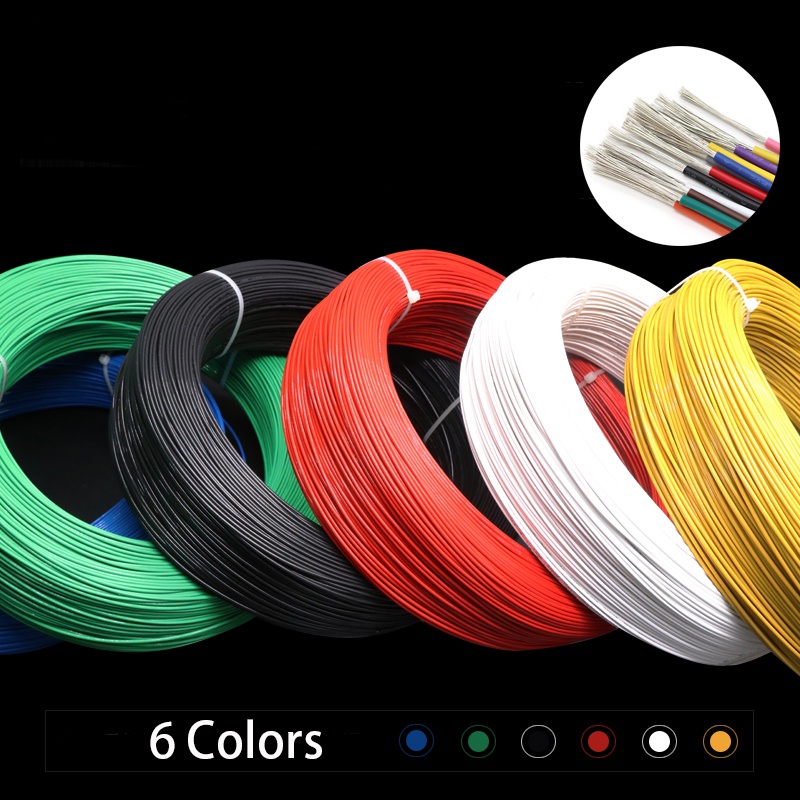สายไฟอิเล็กทรอนิกส์ PVC 1007 24AWG 22AWG 6 สี