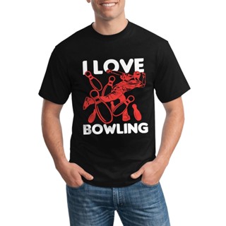 2023เสื้อยืด พิมพ์ลายการ์ตูน I Love Bowing น่ารัก สไตล์ฮิปฮอป มีหลายสี สําหรับผู้ชาย