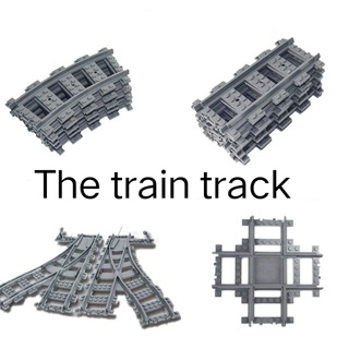 บล็อกตัวต่อเลโก้ รางรถไฟ ขนาดเล็ก DIY