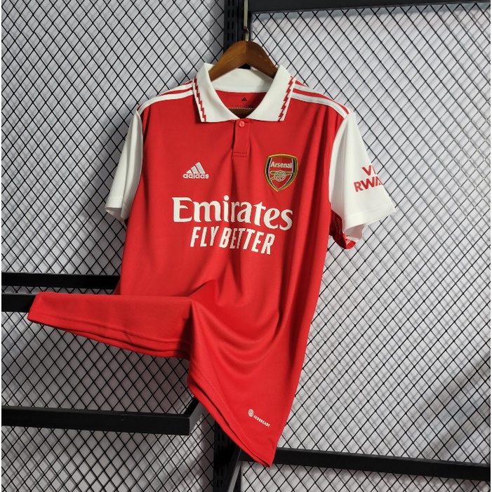 เสื้อยืดกีฬา สีแดง Arsenal 2022 2023