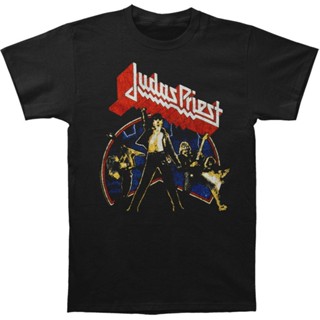 oversize T-shirt รายละเอียดเกี่ยวกับเสื้อยืด Judas Priest Unleashed V2 - ใหม่ และเป็นทางการ! S-5XL