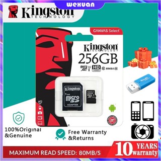 Kingston การ์ดหน่วยความจํา Micro SD UHS-I TF Class10 80MB/s 16GB 32GB 64GB 128GB 256GB