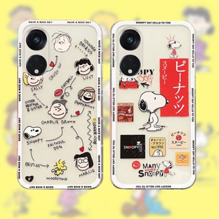 เคสโทรศัพท์OPPO Reno8 T 5G 4G 2023 มือถือ ซิลิโคนนิ่ม แบบใส ลายการ์ตูน Snoopy น่ารัก สําหรับ เคส OPPO Reno 8T 5G