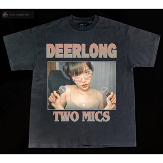 2023เสื้อยืดผ้าฝ้ายเสื้อยืดผ้าฝ้าย DEERLONG-  Bootleg T-Shirt