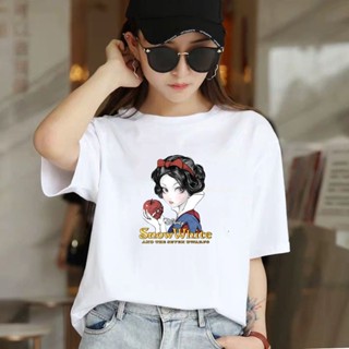 ﺴ❇Snow White Unisex Printed Graphic Short Sleeves T-Shirt Tee 42623_03