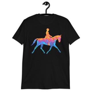 Hot Colorful Silhouette Dressage Equestrian Jockey Horse Design TShirt Shirt_01