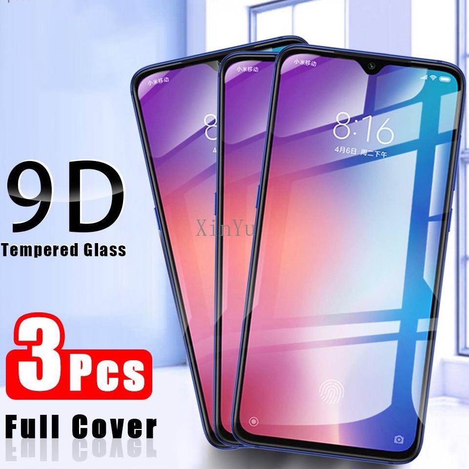 3 ชิ้น 9D กระจกนิรภัยป้องกันหน้าจอ Huawei P20 P30 P40 PRO P10 Plus Lite GR5 GR3 2017 โปร่งใสเต็มรูปแ