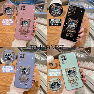 เคส Oppo Realme 8 Pro เคส Oppo Realme 8i เคส Oppo Realme V13 Realme V23 Case Oppo Realme GT Neo 3 Case Oppo Realme Q3i Q3S Q5i Case Oppo Realme Q3 Pro Case Oppo Realme Narzo 50 Glitter Liquid Quicksand Astronaut Bracket Soft Phone Case โทรศัพท์มือถือนิ่ม