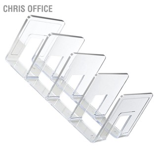  Chris office Bookends สีใส สไตล์เรียบง่าย 4 ช่อง วัสดุอะคริลิก ที่วางชั้นวางหนังสือ สำหรับห้องเรียนในสำนักงาน