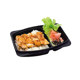 เอโร่ 2 พีพี ถาดอาหาร ช่องพร้อมฝา แพ็ค25 ชุดaroFoodbox 2Compartment PP+ Lid x