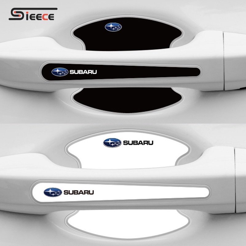 Sieece กันรอยประตูรถยนต์ ฟิล์มกันรอยมือจับประตูรถยนต์ สำหรับ Subaru XV Forester Impreza BRZ WRX STI