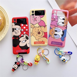 เคสโทรศัพท์มือถือ ซิลิโคนนิ่ม Tpu ลายการ์ตูนน่ารัก 3D พร้อมแหวนขาตั้ง หรูหรา สําหรับ Samsung Galaxy Z Flip 3 4 5G Z Flip3 Flip4