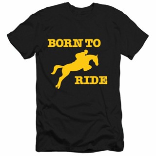 QiuY5 [Ready Stock XS-6XL] Born To Ride Horse Riding Creative Novelty Short Sleeve Plus Size Tops Tees Mens T-shir_02