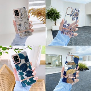 เคสโทรศัพท์มือถือแบบนิ่ม กรอบแข็ง ลายดอกไม้ หรูหรา สําหรับ Samsung S23 S22 S21 Plus S23 Ultra S21 FE S20 FE 5G