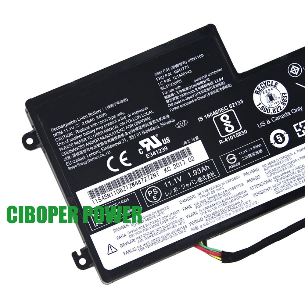 Original แบตเตอรี่แล็ปท็อป45N1108สำหรับ T440 T440S T450 T450S X240 X250 X260 X270 45N1110 45N1111 45N1112 45N1113 45N110