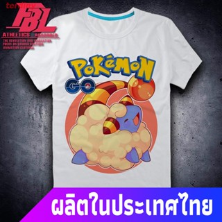 terdiny โปเกมอนเสื้อยืดแขนสั้น เสื้อยืดคอกลมแขนสั้นผ้าฝ้ายพิมพ์ลาย Pokemon Q สําหรับผู้ชาย Pokemon Short sleeve T-s_07