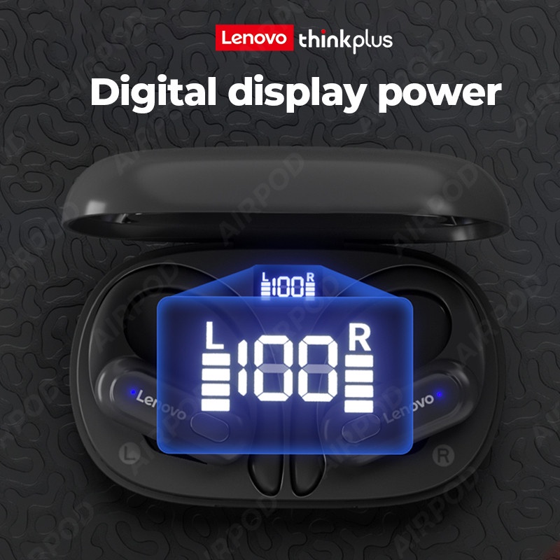 Original Lenovo XT60 หูฟังกีฬาหูฟังไร้สายบลูทูธ 5.3 9D กันน้ําพร้อมไมโครโฟน