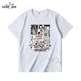 tshirt 👕✨เสื้อยืดลําลอง ลายการ์ตูนอนิเมะ SLAM DUNK Sakuragi Hanamichi แฟชั่นฤดูร้อน สไตล์ฮิปฮอป สําหรับผู้ชาย(S-5XL)