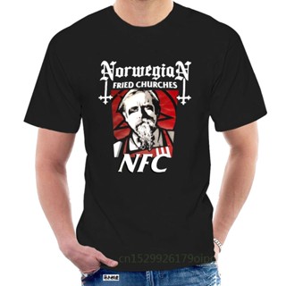 Musical Mayhem Nfc Norwegian Fried Churches T-Shirt Parody Burzum Varg_01