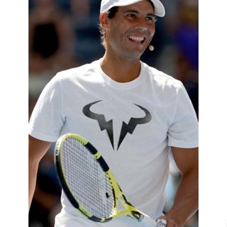 เสื้อยืดแขนสั้น ผ้าฝ้าย พิมพ์ลาย Kim Van Shi Nadal สําหรับเล่นเทนนิส