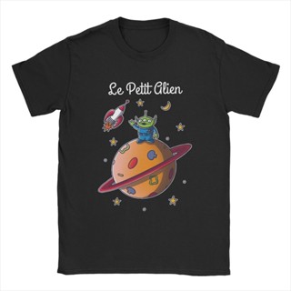 เสื้อยืดแขนสั้นลําลอง ผ้าฝ้ายแท้ พิมพ์ลาย Disney Le Petit Alien Toy Story สําหรับผู้ชาย_02