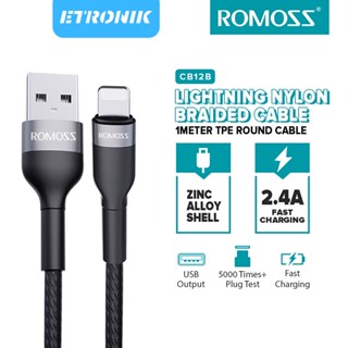 ETRONIK Romoss CB12B USB to ios Data 2.4A สายชาร์จ 1 ม