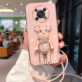 เคสโทรศัพท์มือถือ แบบนิ่ม ลายหมีน่ารัก พร้อมสายคล้อง สําหรับ VIVO X90 Pro Plus Pro+ 5G X90 X90Pro X90Pro