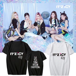 #freesfKpop ITZY Album ITz ICY Support Cotton T-Shirt Fashion Students Tee Loose Tshirt_09