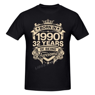 Born In 1990 32 Years For 32th Birthday Gift T shirt Gildan T-shirt 100% Cotton Gildan brand_03