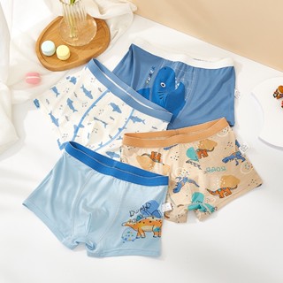เด็กชายกางเกง Modal เด็กชายกางเกงแบนเด็กทารก Ice Silk Boxer หัว