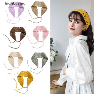 [highbuying] 1 ชิ้น โครเชต์ ที่คาดผม ฉลุลาย ถัก ผู้หญิง สี กว้าง ที่คาดผม ผู้หญิง เครื่องประดับผม ใหม่ พร้อมส่ง