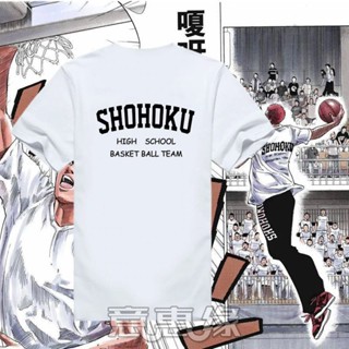 tshirt เสื้อยืดแขนสั้นพิมพ์ลายอนิเมะ slam dunk สําหรับผู้ชาย(S-5XL)