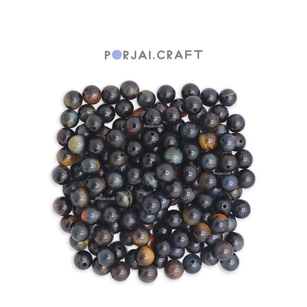 Blue Tiger Eye Beads ลูกปัดบลูไทเกอร์อาย