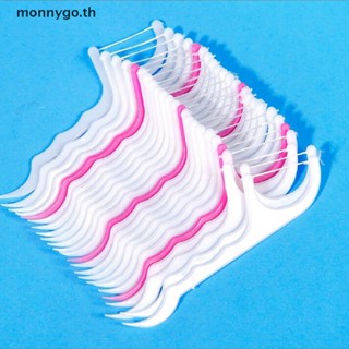 Monnygo ไหมขัดฟันพลาสติก สําหรับดูแลช่องปาก 25 ชิ้น