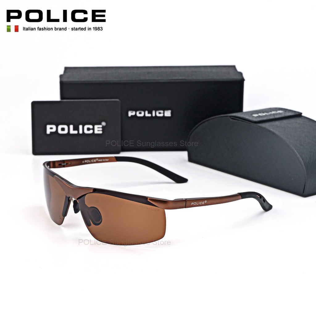 91c ตำรวจหรูหราแว่นตากันแดดแบรนด์แนวโน้มแฟชั่นผู้ชาย Polarized ออกแบบแบรนด์ UV400แว่นตาชาย Anti-Glare แว่นตาส w7b