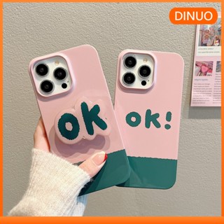 Dinuo-ins เคสโทรศัพท์มือถือ ลายภาษาอังกฤษ OK เรียบง่าย สําหรับ Apple Iphone 14promax 13 11