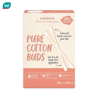 Watsons วัตสัน สำลีก้านกระดาษ 200 ก้าน.