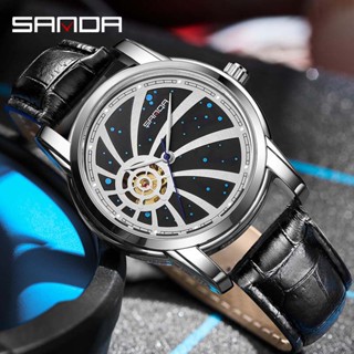 Sanda Official Star Sky นาฬิกาข้อมืออัตโนมัติ เรืองแสง สําหรับผู้ชาย SD7004-5