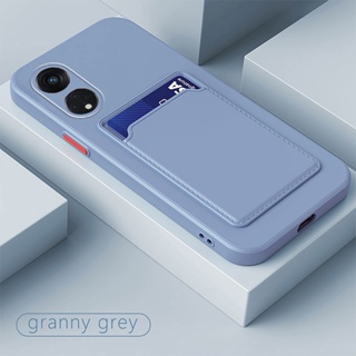 เคสโทรศัพท์มือถือ ซิลิโคนนิ่ม ป้องกันกล้อง พร้อมช่องใส่บัตร สําหรับ OPPO Reno8 T 4G 5G 8T 5G