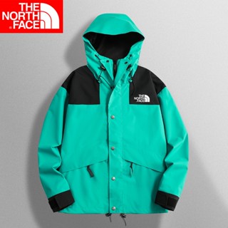 (Ready Stock） The North Face เสื้อแจ็กเก็ตกันฝน มีฮู้ด กันน้ํา ระบายอากาศ พลัสไซซ์ สําหรับขี่จักรยานกลางแจ้ง ทุกเพศ