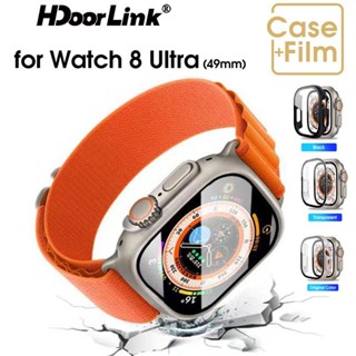 Hdoorlink กระจกนิรภัย และเคส สําหรับ A-pple watch 8 Ultra 49 มม.