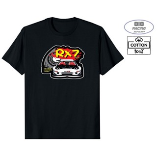 เสื้อยืด RACING เสื้อซิ่ง CAR [COTTON 100%] [MAZDA RX-7 [1]]