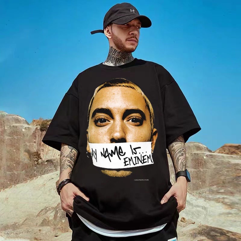 d Shirt Unisex Hip Hop Rapper Eminem (Past N' Future) T shirt  Tops Cotton T-Shirts