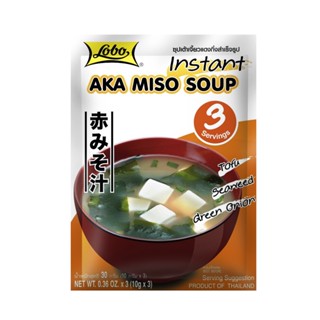 โลโบ INSTANT ซุปเต้าเจี้ยวแดงกึ่งสำเร็จรูป 30ก.LOBOAKA MISO SOUP30G.