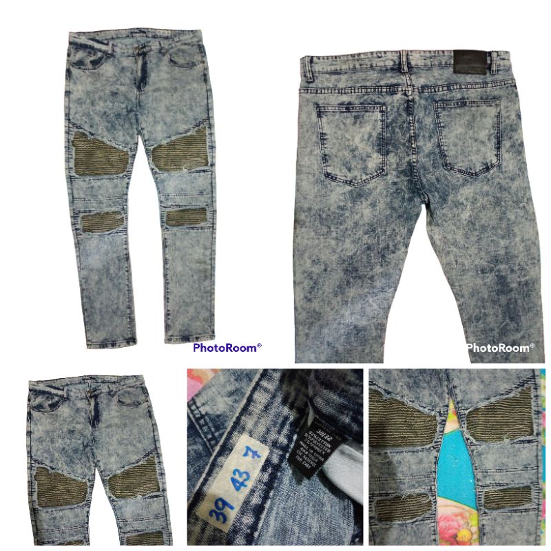 JEANS BIKER big size