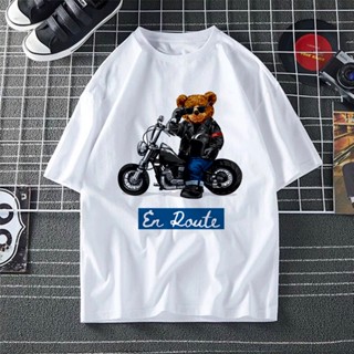 TEDDY BEAR EN ROUTE XS-3XL TSHIRT WOMAN T SHIRT MEN 100% COTTON BAJU T SHIRT PEREMPUAN T SHIRT LELAKI PLUS SIZE OVE_02