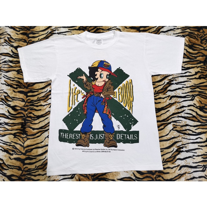 T-Shirt BETTY BOOP 1994 Cartoon Pattern Buff 1994 Simple Fashion Style_08