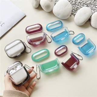 เคสหูฟัง PC แบบแข็ง แต่งกลิตเตอร์ในของเหลว หลากสี สําหรับ AirPods 3 Air Pods Air Pro 2